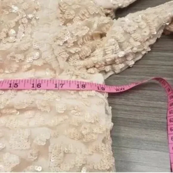 NWT Needle & Thread petal pink Annie dress sequined dress evening gown 12 new